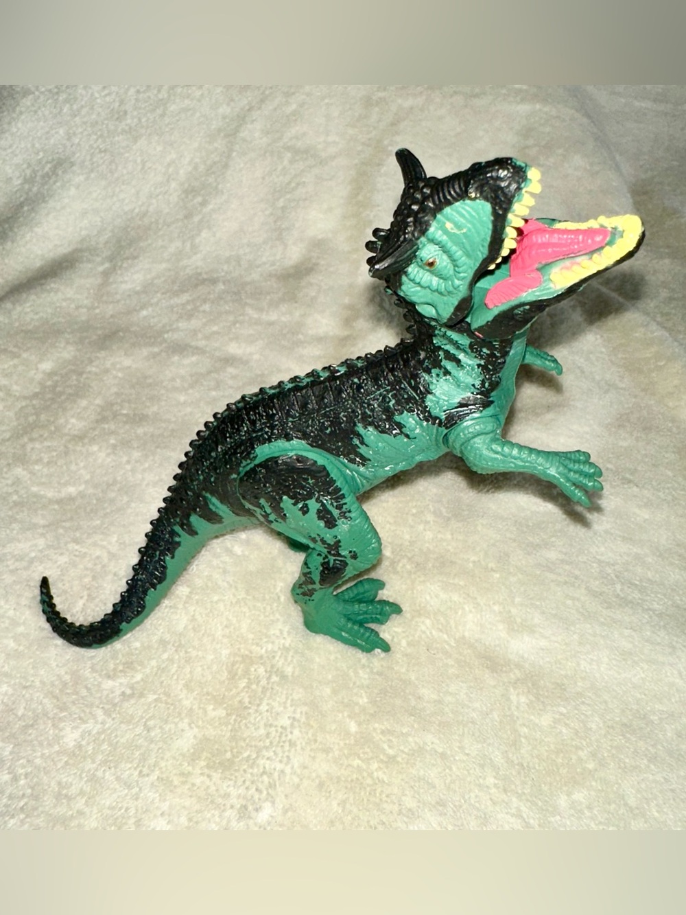 Kid Galaxy Majungasaurus Dinosaur Figure Green Black Poseable Articulated Toy